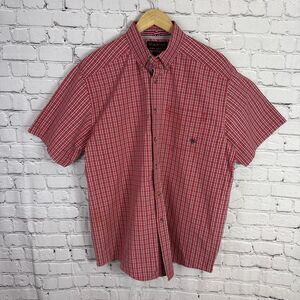 Ariat Pro Series Short Sleeve Button Down Red Size 2XL